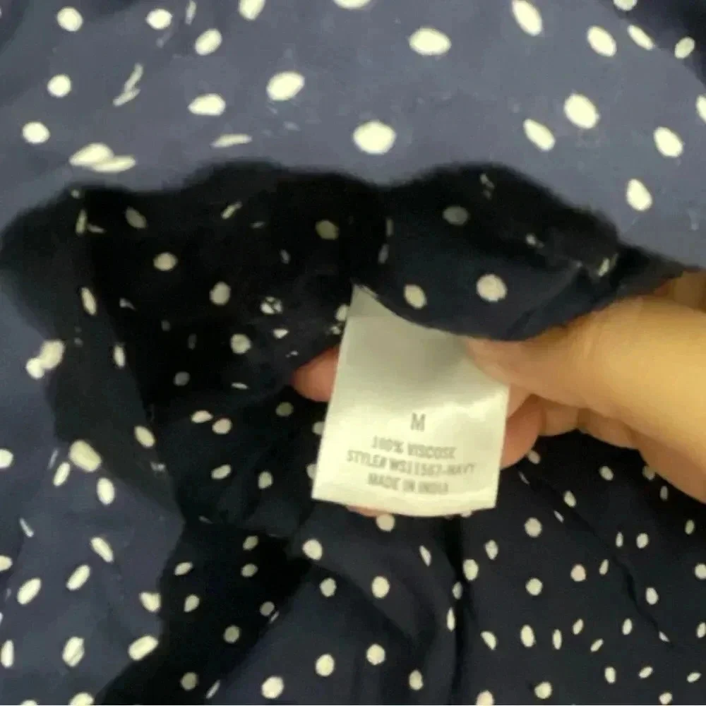 BLUE RAIN Navy Polka Dot Skirt NWOT - Picture 6 of 6